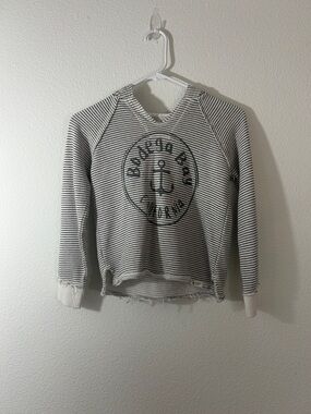 Blue 84 Striped Kids Pullover Hoodie with Anchor Graphic